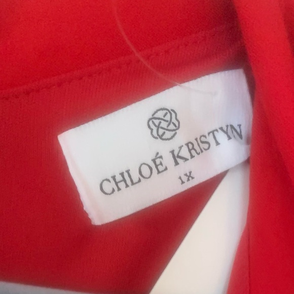 NWT 1X Chloe Kristyn Bianca Ponte Knit Dress in Red - Picture 9 of 11